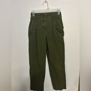 Wilfred Free Cotton Dark Green Cargo Pants